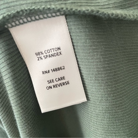 Torrid Ribbed Square Neck Henley Long Sleeve Top Blouse Shirt Green Plus Size 2 - Picture 8 of 8